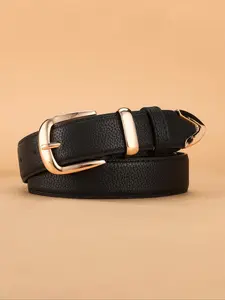 Women's Leather Fashion Belt, High Quality Pants Belt, Solid Vintage Pin Buckle, Adjustable Metal Buckle, Stylish Waistband for Everyday Wear