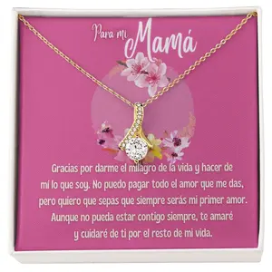 Regalo para mamá de Hijo - Regalo para el día de la madre - Regalo de cumpleaños, Gracias Mama Collar, Necklace for Mom, Gift for Your First Love, Gift for Mother's Day
