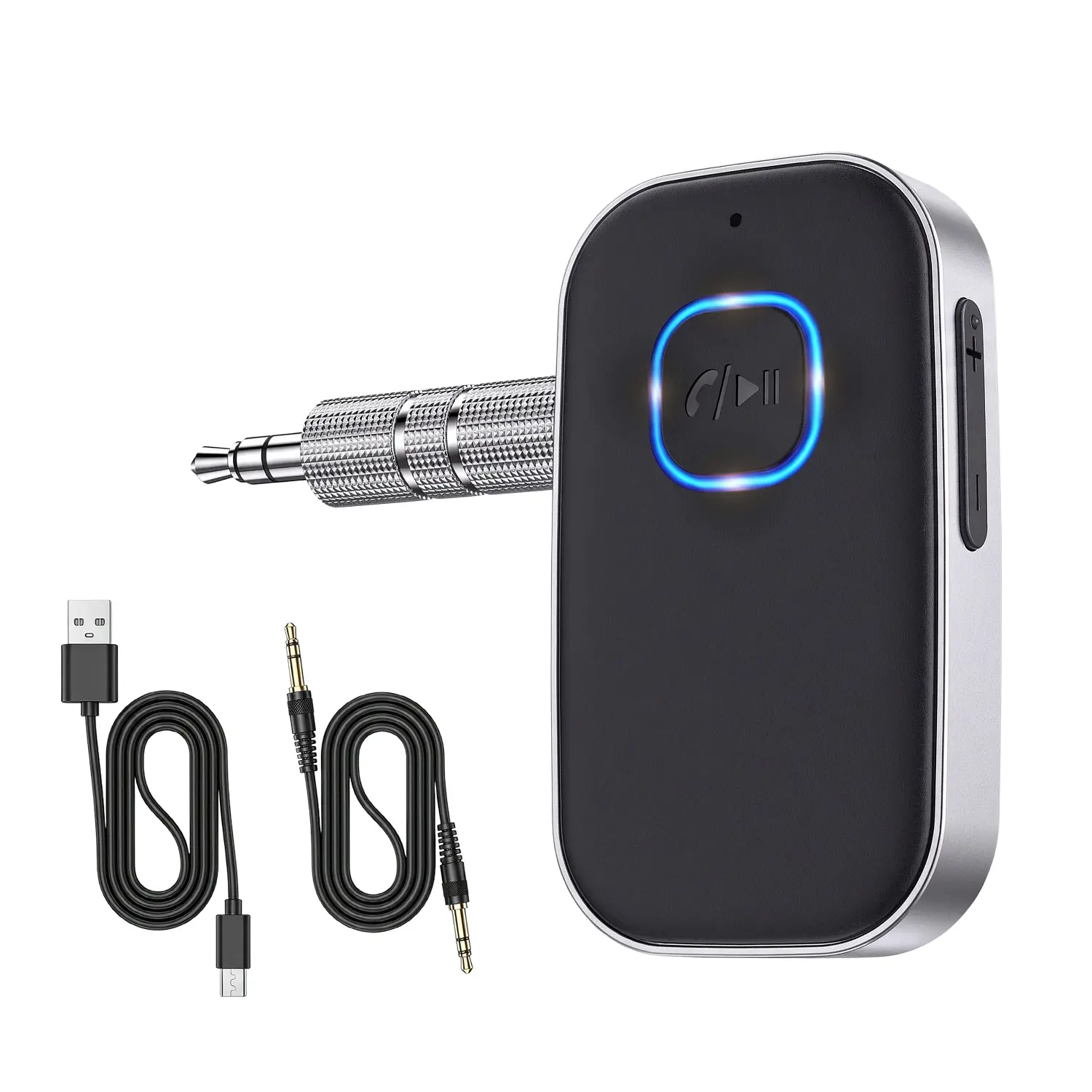 HOTSIAD Car Bluetooth Audio Receiver-FM Transmitter, Wireless AUX Adapter with High-Quality Audio, Hands-Free Calls for Driving, Easy Installation & Easy Car Upgrade