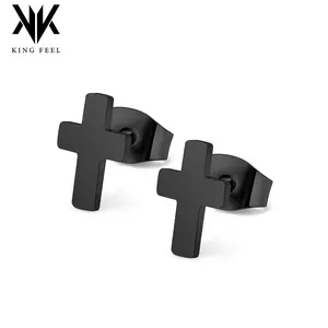 Titanium Steel Cross Earrings - Simple, Trendy Stylish Ear Accessories for Men and Women
