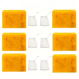 6-Pack Turmeric Soap, Deep Cleansing Soap, Moisturizing Soap for Face & Body, Body Wash & Bar Soap for Men and Women