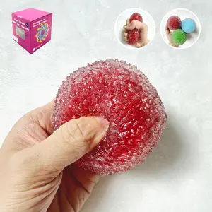 Handmade Slushy Textured Waxberry Mochi Ball Set, Handcrafted Crystal ASMR Squishy Toys, Stress Relief Squeeze Balls, Sensory Grip Toys for Relaxation & Anxiety Relief, Great Gift Option