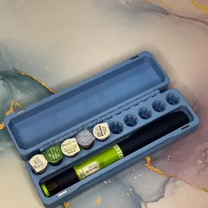 Insulin or Peptide Pen Case with 10 Slots for Needle Tips & Magnetic Closure - Compact Travel Accessory for Managing Medical Needs