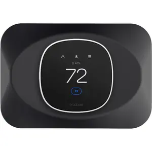 Wall Cover Compatible with Thermostat, Practical Thermostat Trim Kit, Programmable WiFi Thermostat Accessory (Blcak)