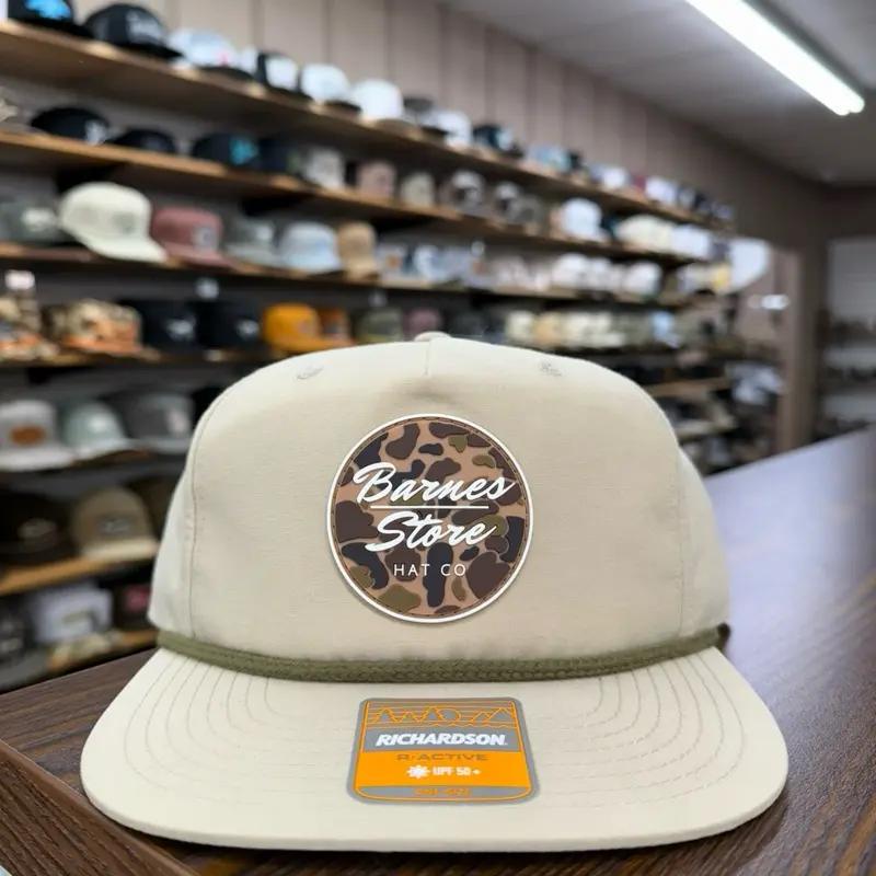 Camo Rubber Patch Rope Hat - Sand/Loden