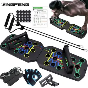 LINGPENG Portable Multifunctional Push-Up Board Set, Foldable Fitness Equipment for Chest Abdomen Arms Back Training, Ideal for Home Gym Workout