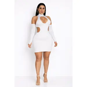 Off-the-Shoulder Cutout Summer Dress with Sleeves