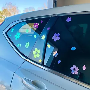 27 Cherry Blossom Car Stickers, Waterproof Scratch Cover Decoration Suitable for Motorcycles and Electric Vehicles, Hidden Scratches, Vehicle Decoration, Fashionable Patterns, Cherry Blossom Design, Body Stickers, Vehicle Modders, Car Decorative Sticker
