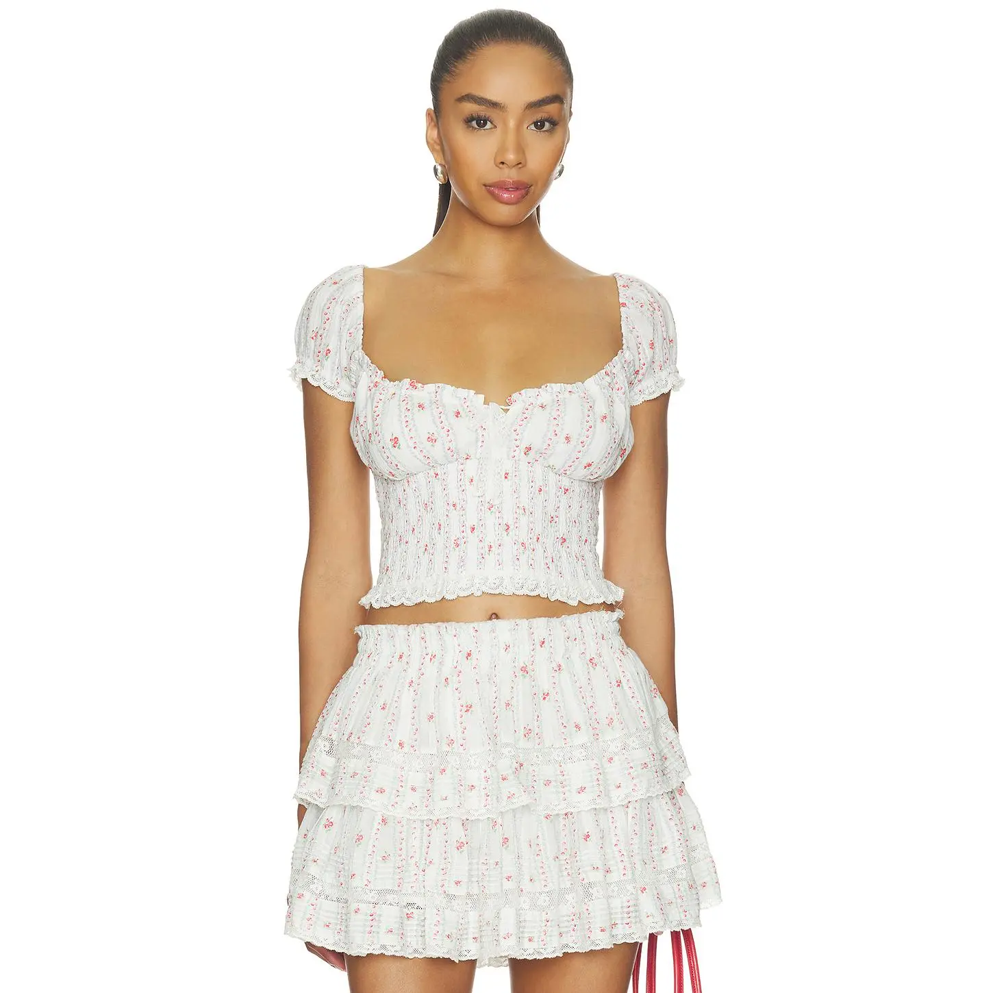 LoveShackFancy Daini Top in Poppy Red