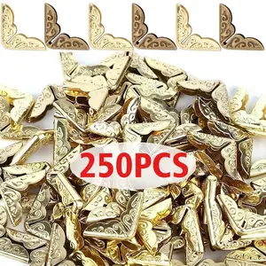 250PCS Photo Corner Protectors Albums Menus Books Folders Scrapbooking Edge Metal Corners Decoration Crafts Office Supplies