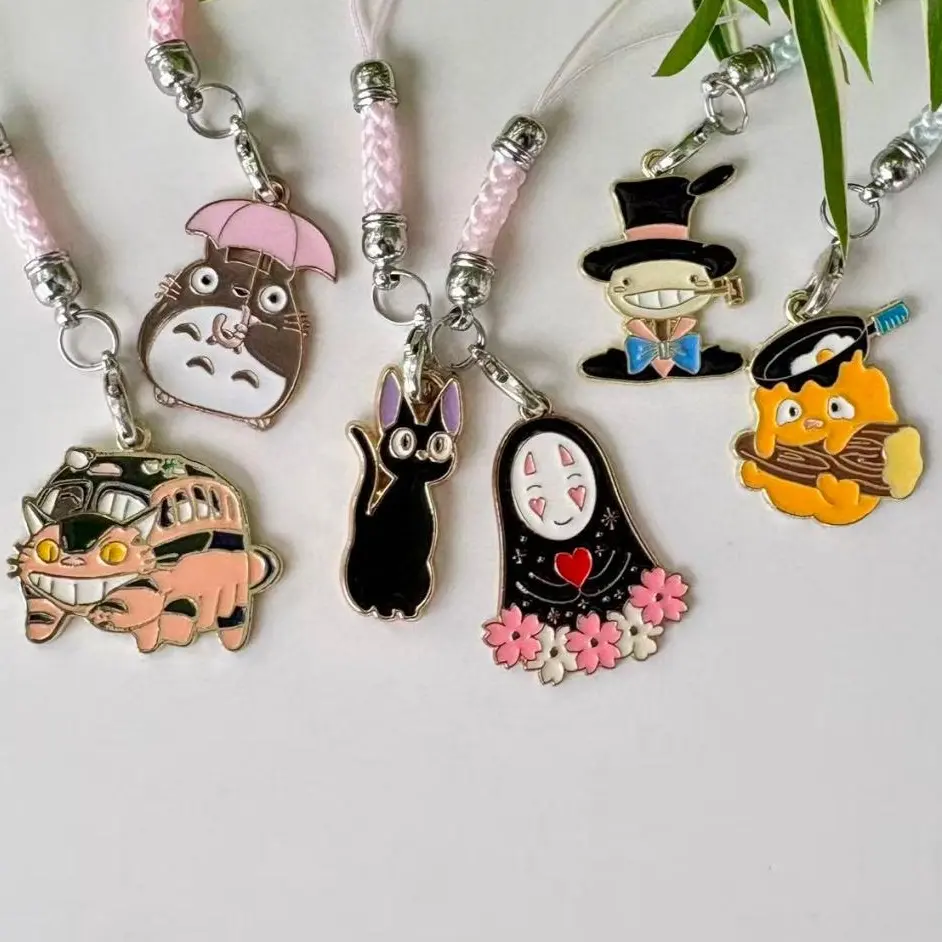 Cute Metal Hanging Charms for Phone Home Decor Cellphone Accessory