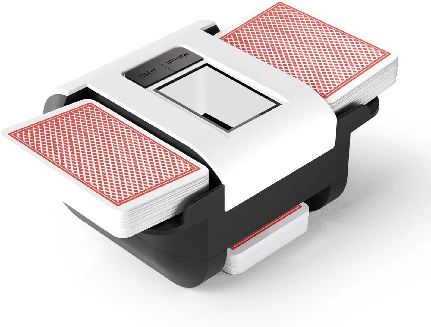 Automatic Card Shuffler with Dual Modes, Rechargeable 1-2 Deck Card Shuffle Machine, Low Noise Operation Card Shuffler