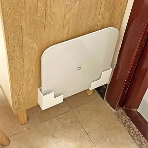 Wall-Mounted Weight Scale Rack & Storage Shelf, Wall Mount Organizer, Strong Adhesive No-Drill Installation, Slim Plastic Design, Suitable for Bathroom Home Gym