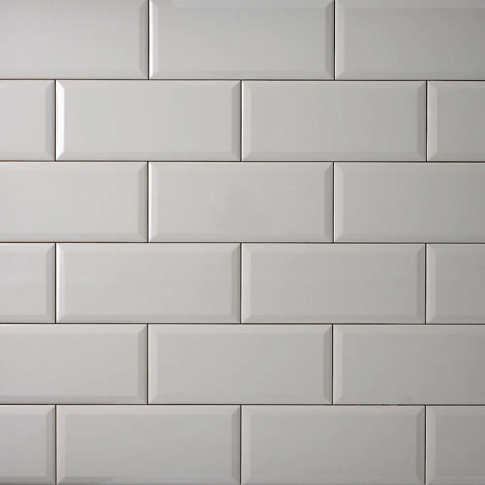 Timeless Soft Gray 4x10 Beveled Ceramic Tile Glossy