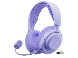 SteelSeries Arctis Nova 3P Wireless Multi-Platform Gaming Headset - Mobile App Control, 40 HR Battery, Neodymium Magnetic Drivers, 2.4GHz/Bluetooth, PS5, PS4, PC, Switch, Mobile - Lavender