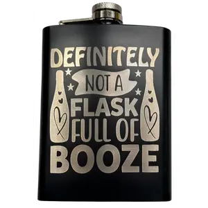 Funny Laser Engraved 8oz Flask | Ctrl‑Alt‑Engrave