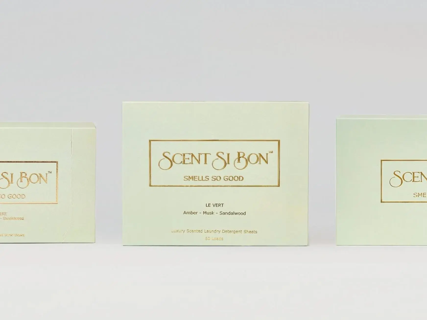 Scent Si Bon Le Vert Bundle, Includes One Of Each Le Vert Detergent Sheets, Le Vert Dryer Sheets, & Luxury Display Box, Eco-Friendly, Infuse Your Clothes with a Fragrant Scent