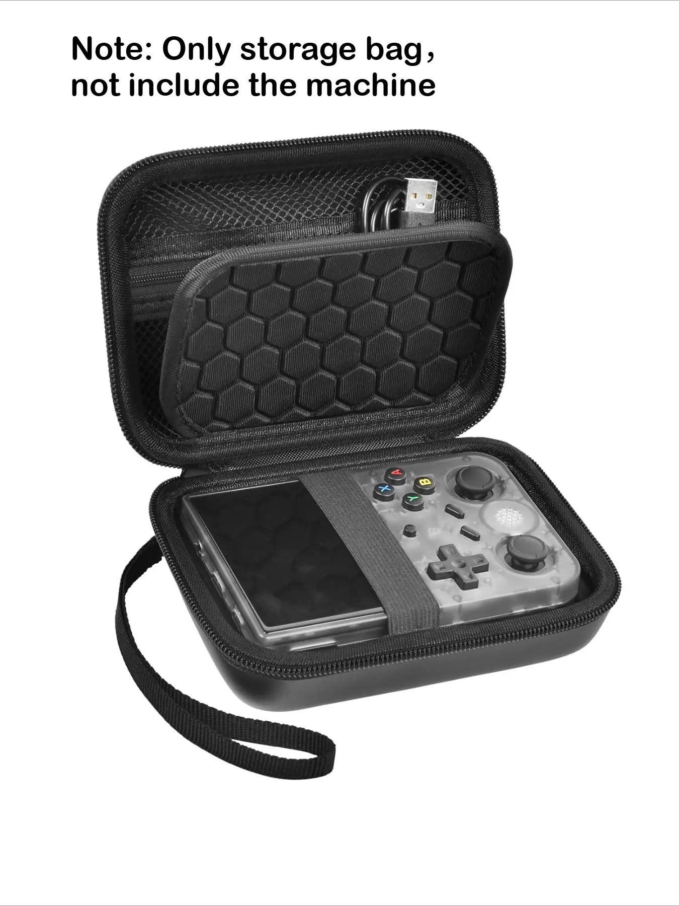 Travel Case (Box Only) Compatible with RG353V/ RG353VS/ R36S/ Game Boy Retro Handheld Game Console, Handheld Emulator Storage Holder Organizer, Storage Compartment, Android Game Console Carrying Bag, Zipper Storage Bag, Storage Pouches