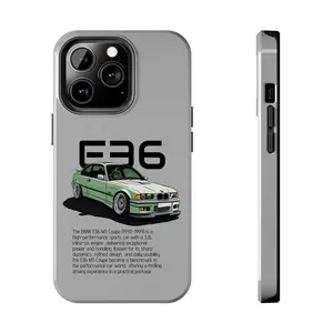 BMW E36 M3 Car Enthusiast Phone Case Compatible with iPhone X, 11, 12, 13, 14, 15, 16 & more