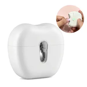 Electric Automatic Nail Clipper with Light, 2 Speeds, Magnetic Cover, Nail Scraps Storage, USB Rechargeable, Safety Electric Fingernail Trimmer for Kids, Adult, Seniors, Men, Caregivers