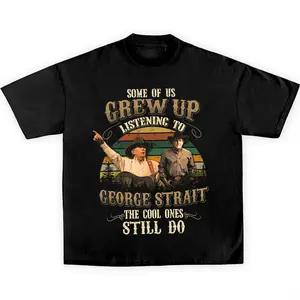 Some Of Us Grew Up Listening To George Strait Shirt, Vintage Country Music Tee, Retro Cowboy Western Graphic T-Shirt, Nashville Fan Gift USA