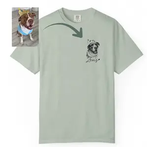 Custom DTG Printed Pet T-Shirt with Custom Photo & Name