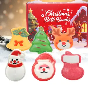 iHave Christmas Bath Bombs Gift Set – 6pcs Handmade Holiday Bath Bomb Box with Santa, Snowman, Reindeer, Tree, Bell & Stocking. Fizzy Spa Balls for Kids & Women, Fun Relaxing Bath Time, Perfect Christmas Bath Bombs for Kids, Stocking Stuffers & Xmas Gifts