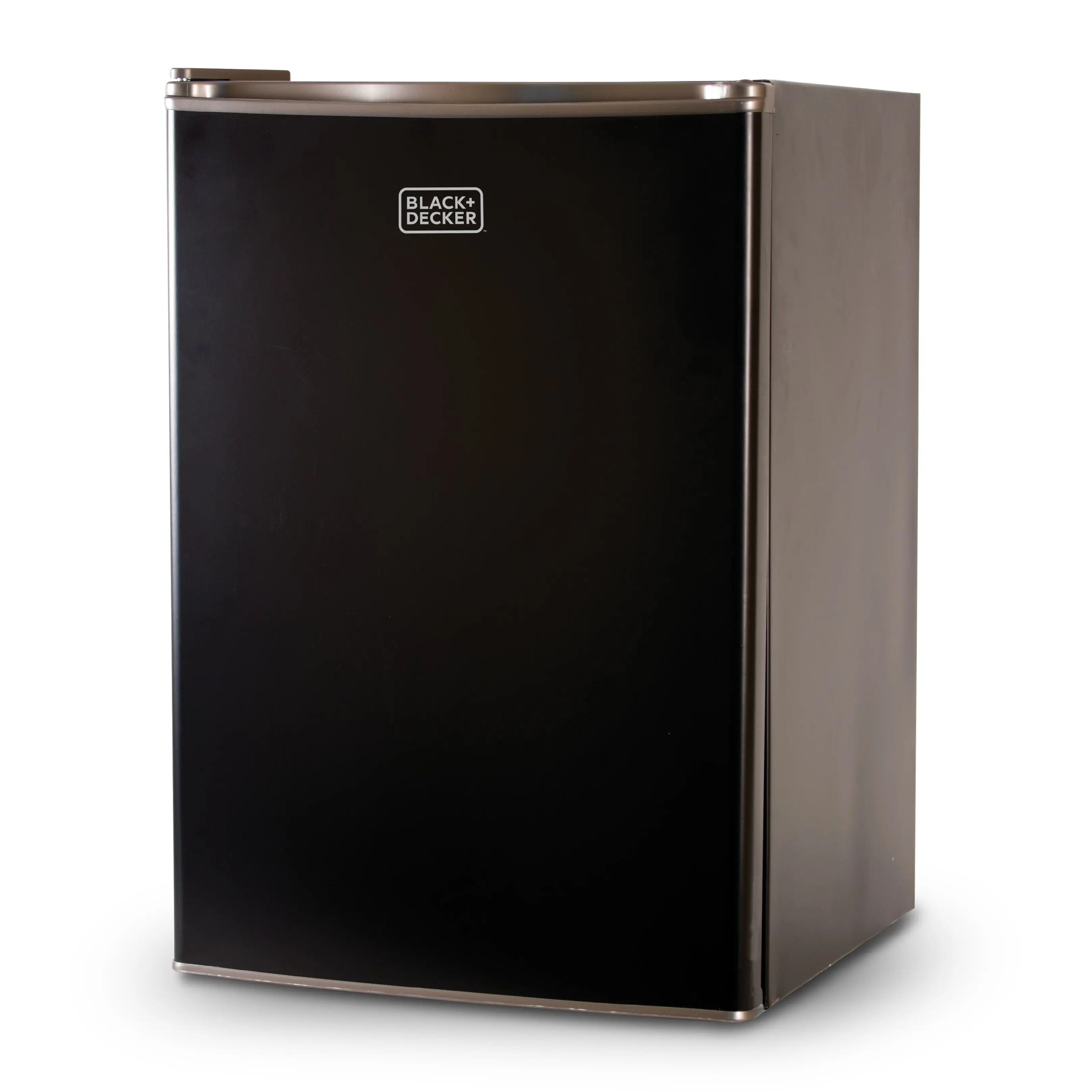 BLACK+DECKER 2.5 Cu. Ft. Compact Refrigerator, ENERGY STAR Certified, Single Door Mini Fridge with Chiller Compartment, Personal Fridge for Home or Dorm Room, R600a Refrigerant, BCRK25B, Black