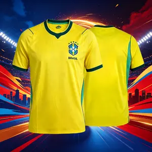 2026 Brazil National Home Away 10# Neymar 7# 11# Short Long Sleeve Soccer Jersey Fans Version Breathable