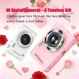 Digital Camera High Definition Camera Vlogging Camera Full HD 4K Video Recording, Includes 32GB Memory Card, 2 Batteries, 16x Zoom Stabilizer, 14 Filters for Dreamy Photos