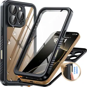 Shellbox IP68 Waterproof Double Layer Protection For iPhone 16 ProMax 15 14 13 Case Shockproof Dustproof Underwater Diving Cover