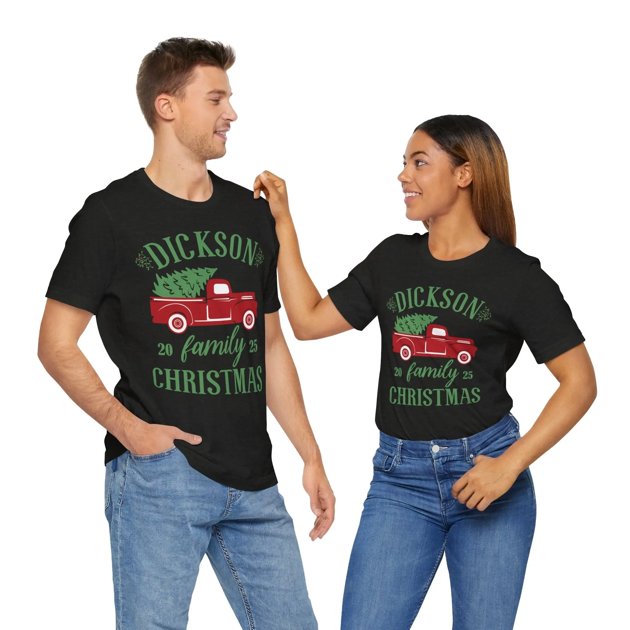 Personalized Family Christmas T-Shirt - Customizable Design with Unique Name and Logo