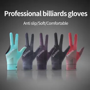 Professional Left Hand Anti-Slip Grip Control Breathable Uv Protection Three-Finger Snooker/billiard Glove, Snooker Accessories, Best Gift Choice for Billiard Competition