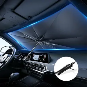 Portable Car Windshield Sunshade - Foldable Windshield Umbrella for Daily Use, Car Interior Accessories,Cool Reflective Sun Blocker Fits Sedan,SUVs