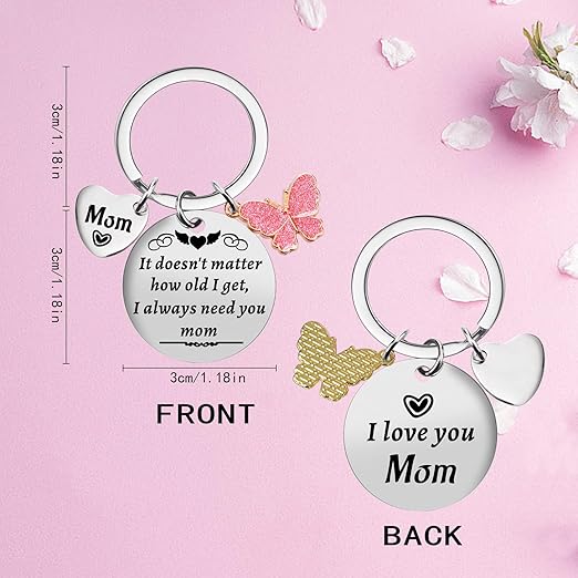 [Unique Mom Gift] Christmas Small Gifts for Mom from Daughter Son,Funny Birthday Mom Gifts for Wife from Husband, Stocking Stuffers Secret Santa Gift Ideas Keychain for Cool Mother Mama Grandma Women Her