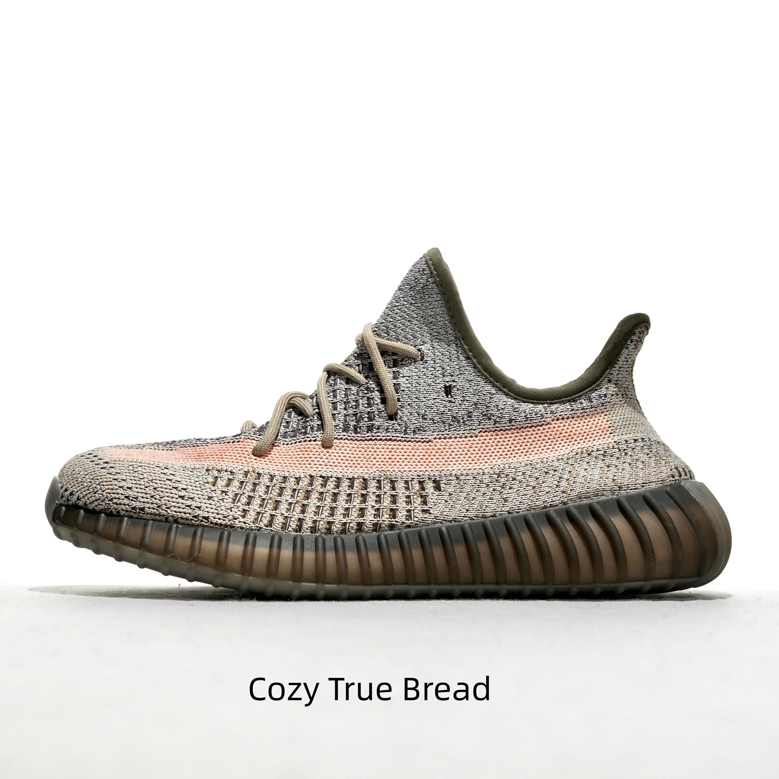 Earthy Contrast Knit Breathable Soft Sole Casual Sneakers
