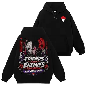 [Uchiha Fashion] Limited Obito Uchiha Akatsuki Friends Today Enemies Tomorrow You Never Know - Naruto Shippuden #139 Hoodie T-Shirt Sweatshirt, Retro Vintage Unisex Graphic 90s Cotton, Gift For Wibu, Anime Manga Y2K Streetwear Minimalist