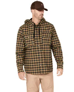 Hawx Men's Flannel Hooded Work Jacket - Hxfa23w04-Grn