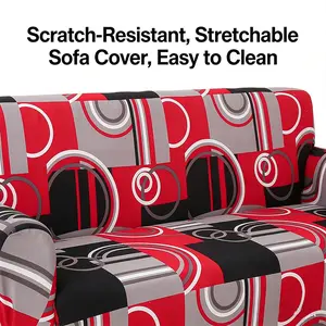 Fashion Vibrant Prints Sofa Covers, Elastic Easy Care, Polyester Fiber Slipcover, Fits 1-4 Seater Sofas, Living Room Decor