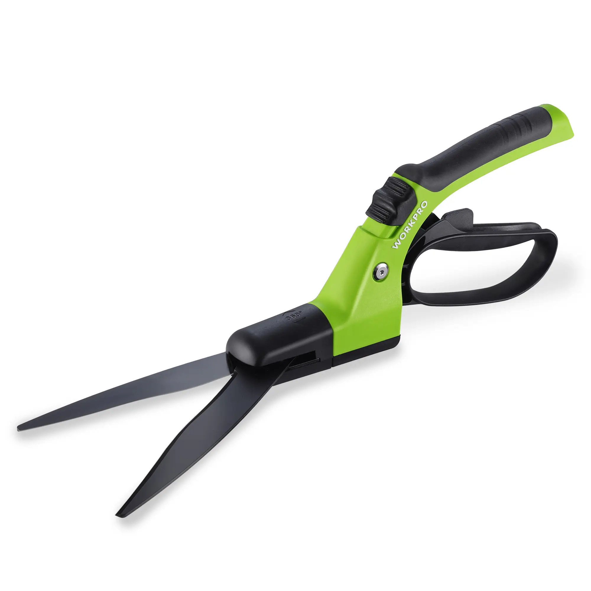 #summersale WORKPRO Grass Shears Handheld, Ultra-Sharp Grass Clippers with 360 Degree Swivel Blades, Manual Grass Cutter with TPR Coated Handle, 15 Inch Garden Shears, Gardening Scissors for Precise Lawn Trimming