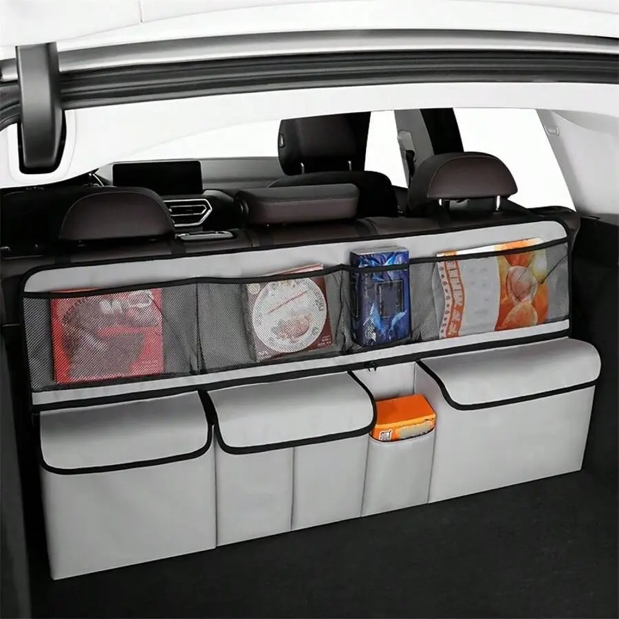 Backseat Hanging Organizer with 9 Large Storage Bags, Multi‑Function Space‑Saving Car Interior Accessories
