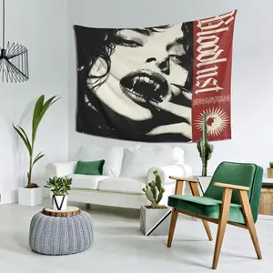 A gothic vampire print with a modern design that is suitable for a living room, bedroom, college dorm room. Decoration Hanging 30*40 Aesthetic Wall Hanging Funny Tapestrytapestry gifts for boyfriendwall decor flags, Decor Items, Bedroom Decor
