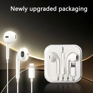 1PC Wired Earbuds Lightning Connector with Microphone, In-Ear Headphones for iPhone, Perfect for Music, Calls, Running, Workout & Commute, Plug & Play, Volume Control, No Charging Needed, Electronic