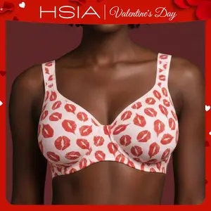 HSIA Joan Soft T-Shirt Full Coverage Unlined Unpadded Wired Plus Size Minimizer Bra Daily Bra