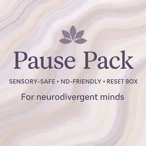 Pause Pack Sensory-Safe ND-Friendly Reset Box for Neurodivergent Minds - Self-Care Kit for Burnout & Overwhelmed People with Herbal Tea, Fidget Tool, and More