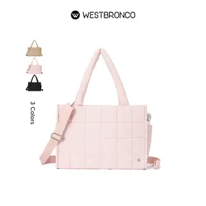 [Valentine's Day Gift]WESTBRONCO Large Puffer tote bag 11"Laptop Bags Shoulder Women Crossbody Storage Fashion Bag winter trendy Waterproof Work Travel Trendy Commuter Purse gift for Her TikTokShopJumpstartSale