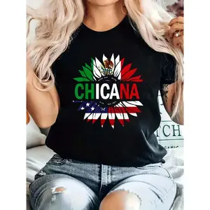 Chicana-Shirt Men Women Kids Girls Boys Mexican Usa Flag T-Shirt