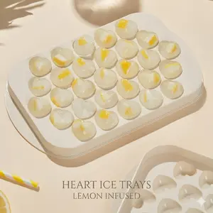 Add a touch of love to every sip! These molds create beautiful, large heart-shaped ice cubes that melt slowly