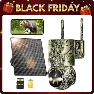 2K 4G LTE Cellular Trail Camera – Single Lens Outdoor Hunting Cam, 8MP HD Live View, No-Glow IR Night Vision, SIM Card Included, Smart Motion Detection, Waterproof