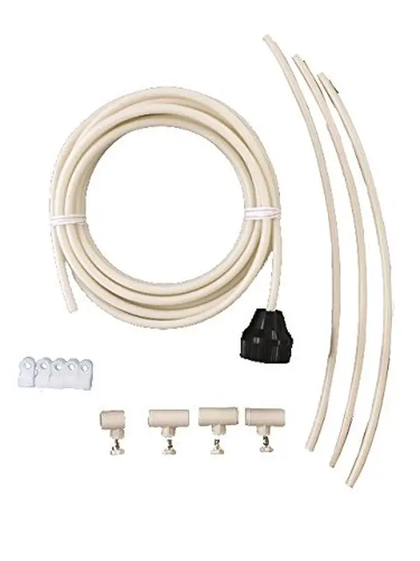 Mist Cooling Patio Misting Kit Assembly Make Your Own Misting System - 5 Minute Installation, 24 ft. & 4 Nozzles